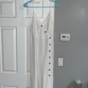 Express Asymmetrical Button Front Midi Dress Size:Medium